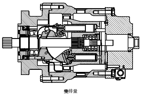 DENISON丹尼遜M6V金杯系列變量軸向柱塞馬達剖面圖